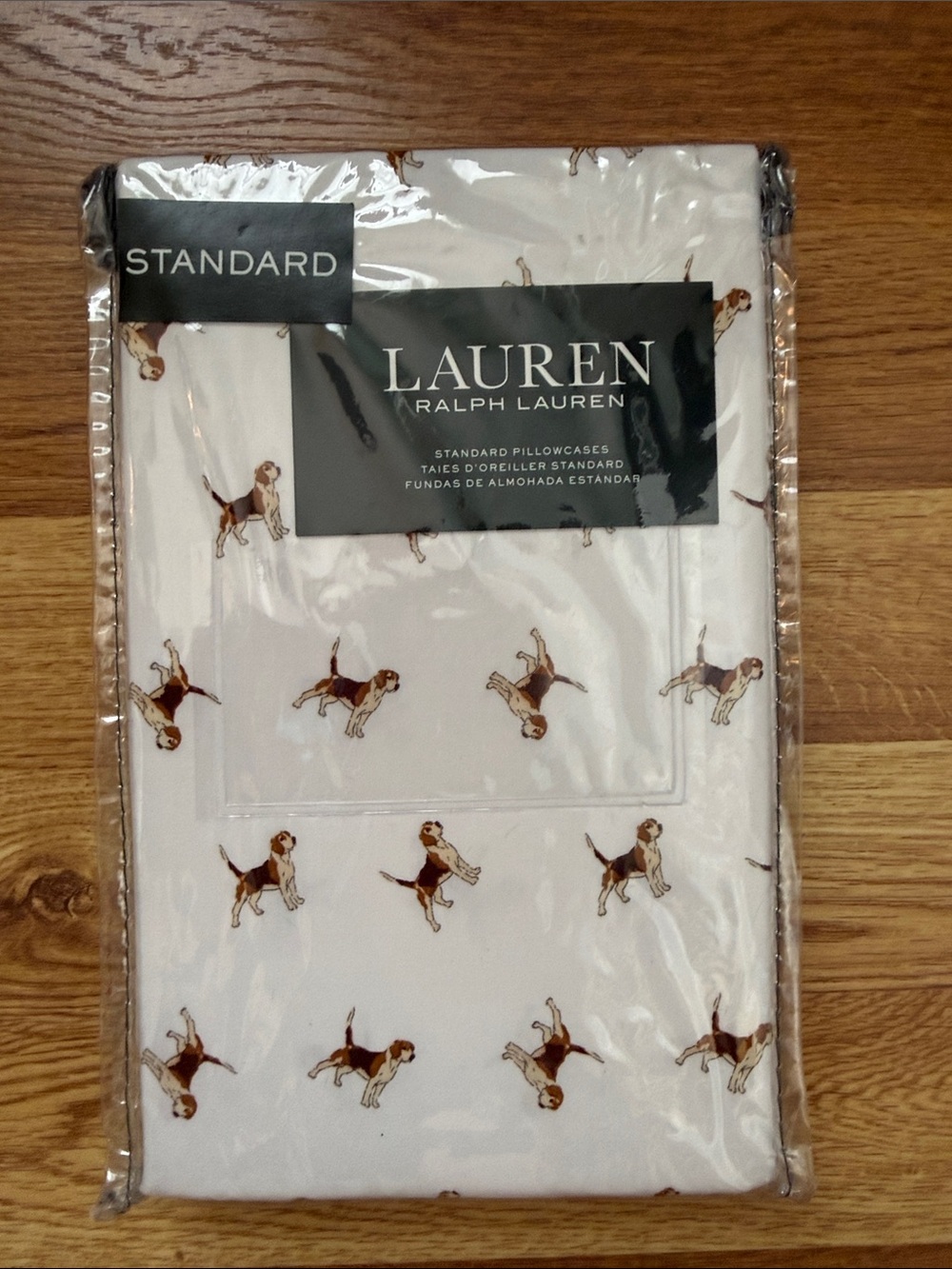 Lauren Ralph Lauren White Pillowcases with Beagle Print